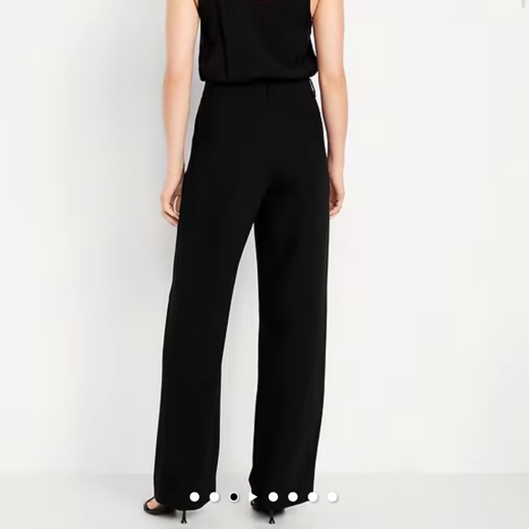 Old Navy High-Waisted Taylor Wide-Leg Trouser Pants Black 2025 - Picture 2 of 16